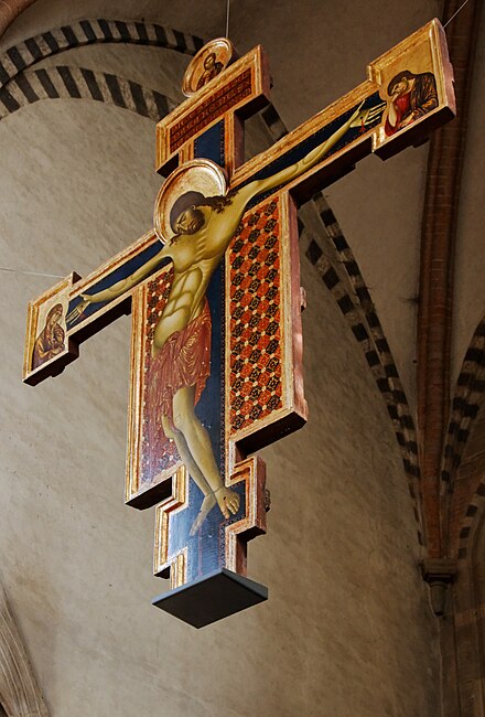 The Crucifixion by Cimabue in the Chiesa di San Domenico