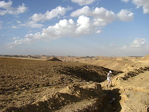 Rares nuages de pluie près de Riyad en octobre 2008.