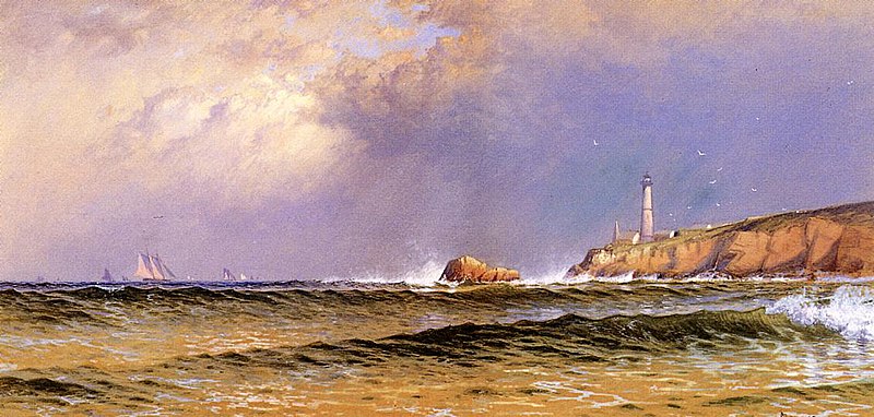 File:Coastal Scene with Lighthouse-Alfred T Bricher.jpg