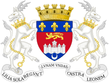 Coat of Arms of Bordeaux (Chief of France Moderne).svg