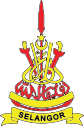 Selangor devletinin arması (armada Allah'ın himayesi altında yazıyor)