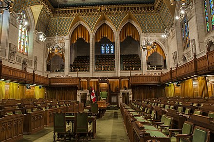 A democratically elected body, the House of Commons of Canada is one of three components of the Parliament of Canada.