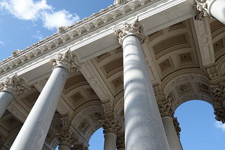 Colonnade and sky of Saint Paul (Rome)