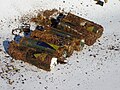 English: Corroded batteries Français : Piles électriques corrodées