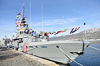 قایق گشتی نیروی دریایی کرواسی Omiš (OOB-31) در مراسم نامگذاری و راه اندازی او. jpg