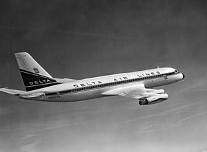 Convair 880 společnosti Delta Air Lines krátce po dodání: Delta měla po TWA druhou největší flotilu.