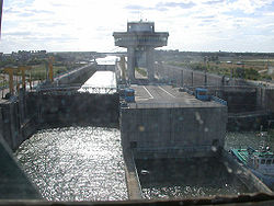 The Agigea lock on the Canal