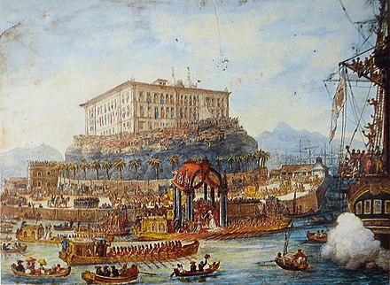 Landing of Archduchess Maria Leopoldina in Rio de Janeiro on 5 November 1817, by Jean-Baptiste Debret.