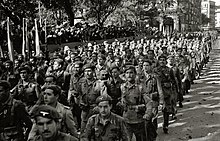 Armed forces in San Sebastian, 1942 Desfile de tropas por las calles de San Sebastian (14 de 20) - Fondo Car-Kutxa Fototeka.jpg