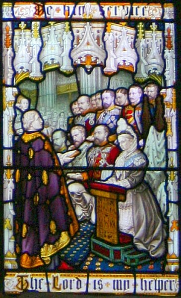 File:Detail - Golden Jubilee Service - Window, Malvern Priory - geograph.org.uk - 508477.jpg