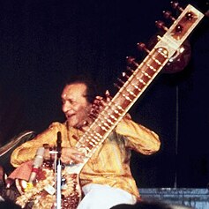 Ravi Shankar, a master of the instrument, was the first to make inroads into Western culture with the sitar. Dia5275 Ravi Shankar.jpg