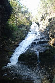 Dingmans Falls Waterfall in Pennsylvania, United States