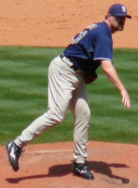 Brocail with the San Diego Padres