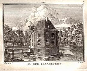 Hendrik Spilman (engraver). Huis Drakensteyn. circa 1750 date QS:P,+1750-00-00T00:00:00Z/9,P1480,Q5727902 .