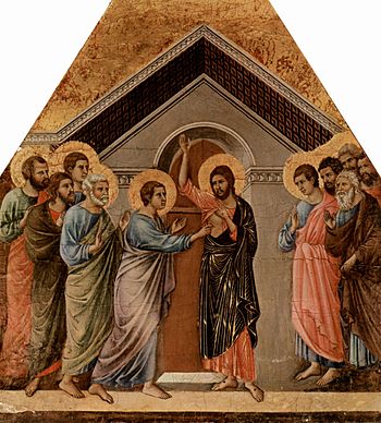Jesus appearing to Thomas the Apostle, from th...