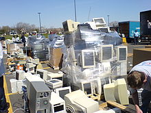 Cathode ray tube monitors being packed for shipping E-Waste Landfill.jpg