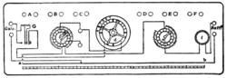 Fig. 2.—Diagram of the Internal Connexions of a Crompton Potentiometer.