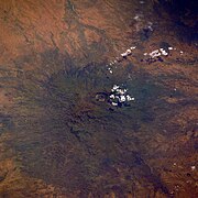 Jebel Marra, Sudan, dicitrakan dari orbit.