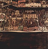 Die kleine Stadt III, 1912–1913, view of Krumau an der Moldau Leopold Museum, Vienna