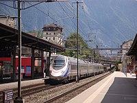 Een EuroCity Cisalpino op het station