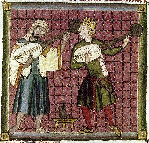 File:Christian and Muslim playing ouds Catinas de Santa Maria by