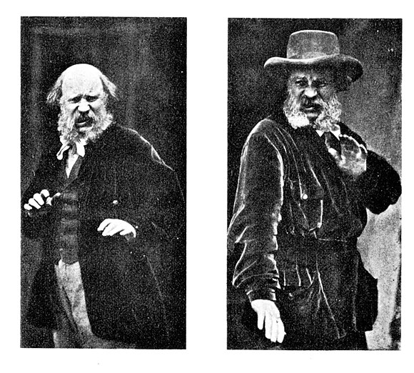 Oscar Gustave Rejlander portraying disgust in plates from Charles Darwin's The Expression of the Emotions in Man and Animals