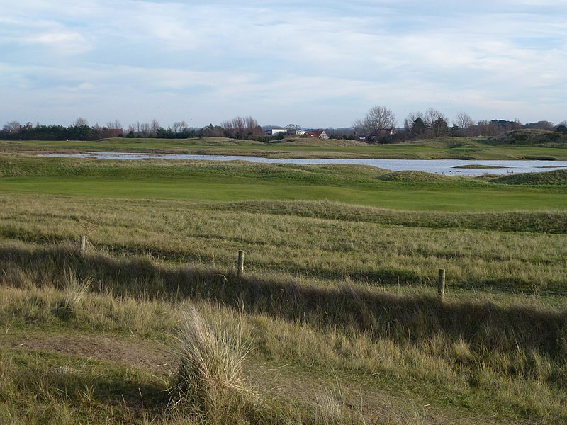 File:Fairway and flooding at Hunstanton Golf Course - geograph.org.uk - 3772874.jpg