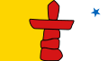 Polaris pictured in the flag of Nunavut