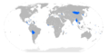 Map of countries listed by the International Transport Workers' Federation