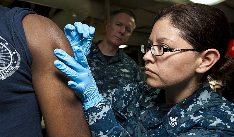 File:Flickr - Official U.S. Navy Imagery - A Sailor administers a smallpox vaccine..jpg