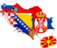 Former Yugoslavia Flag Map (Without Kosovo).png