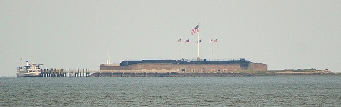 Fort Sumter National Monument, site of the first battle of the American Civil War, in Charleston.
