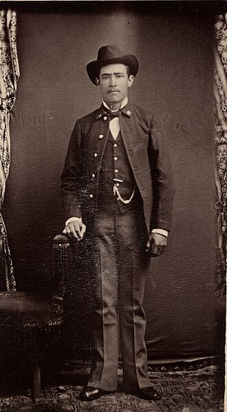 File:Fort Spokane soldier, Mr. Troutwine in uniform. Studio portrait. Photographer- J. Eastman in Cheney, Washington. Taken 1884. (a5cebbe2-5806-4d88-bbc3-68e36d511141).jpg