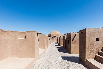 Avenida do Bazaar em Arg e Bam, ou, Cidadela de Bam, o maior edifício em adobe do mundo, localizado em Bam, província de Kerman, sudeste do Irã. (definição 8 191 × 5 461)