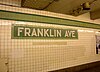 The mosaic sign for the Franklin Avenue station in 2009