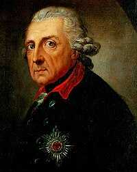 Frederick the Great by Anton Graff, 1781. One of many idealized portraits of Frederick. (Source: Wikimedia)