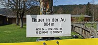 GER — Bayern — Oberbayern — Landkreis Miesbach — Gemeinde Bad Wiessee — Bauer in der Au 1 (geographische Lageinformation) 2024