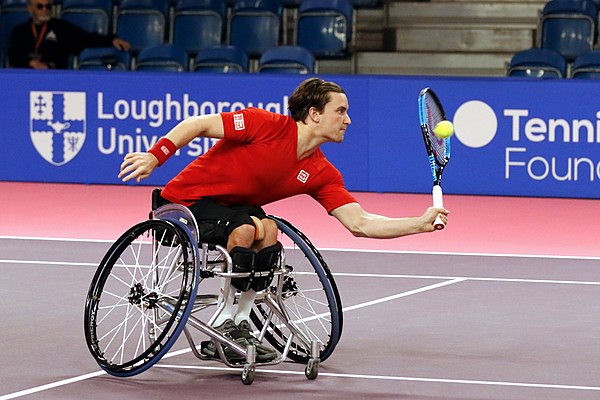 Gordon Reid at the 2017 NEC wheelchair tennis Masters