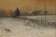George Inness, Maison à Montclair, 1892, huile sur toile