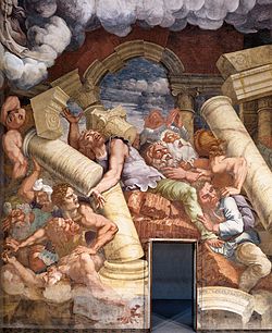 Giulio Romano - Fresco on the north wall (detail) - WGA09554.jpg