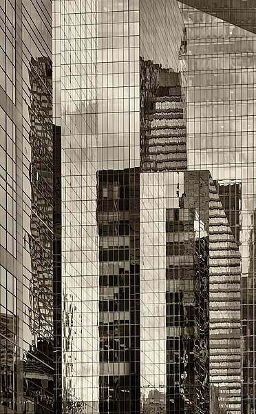 File:Glass facades in downtown Toronto (in sepia).jpg