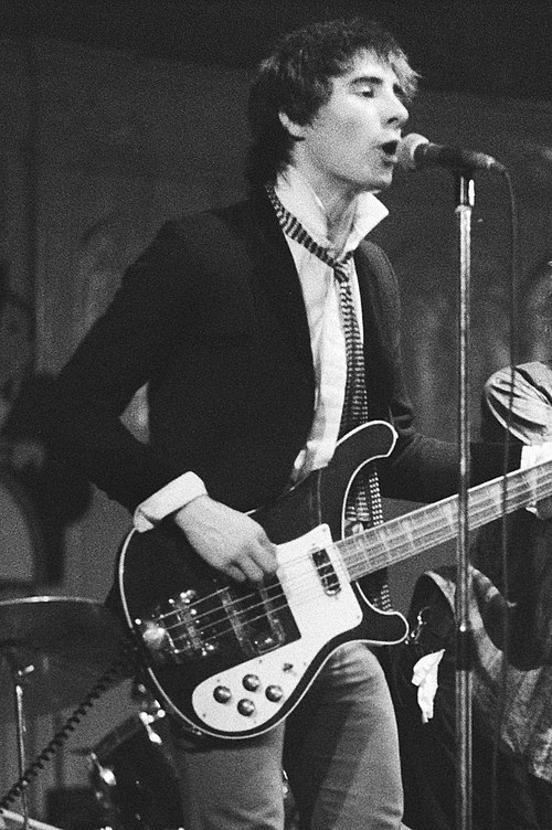 Matlock playing with the Sex Pistols in 1977.