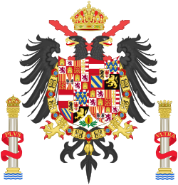 Großes Wappen von Karl I. von Spanien, Karl V. als Kaiser des Heiligen Römischen Reiches (1530-1556).svg