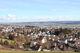 View from the north edge of the forest to Grenchen