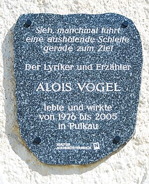 Schriftsteller Alois Vogel: Leben, Alois-Vogel-Literaturpreis, Auszeichnungen