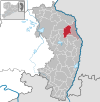 Location of the community of Hähnichen in the district of Görlitz