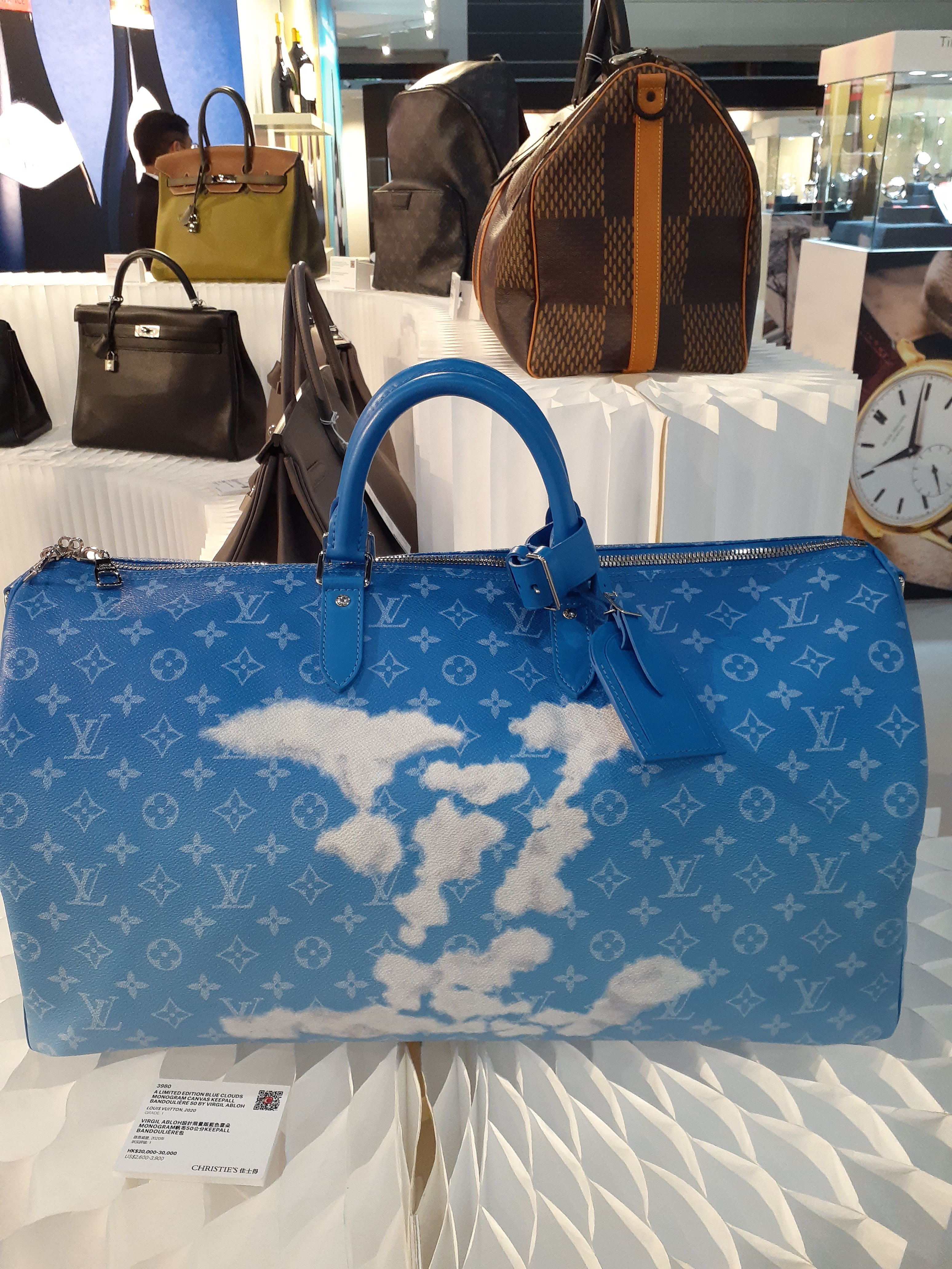 New in Box Louis Vuitton Limited Edition Clouds Keepall Abloh Bag