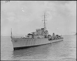 O-luokan hävittäjä HMS Oribi