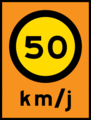 Temporary speed limit sign