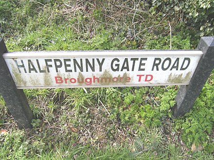 Halfpenny Gate Road, within Broughmore townland